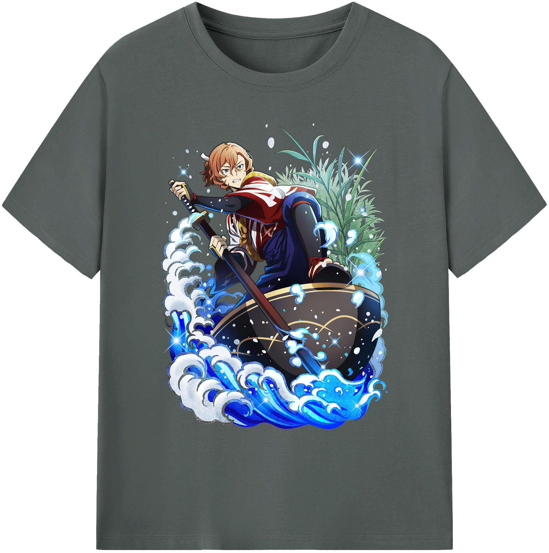（画像用） 文豪ストレイドッグス Bungo Stray Dogs 綿100％ メンズ半袖Tシャツ｜肌触りやわらか＆通気性
